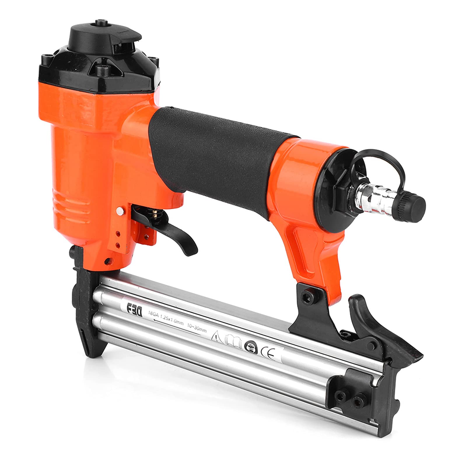 Pneumatic Nail Gun, Industrial Grade Cast Steel Air Brad Nailer F30 Straight Nail Gun Stapler for Heavy Duty Fastening