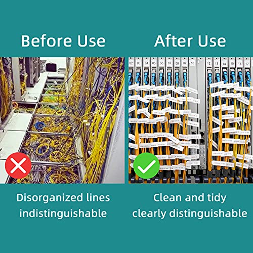 480 Pcs Cable Labels Tags with Permanent Marker for Handwriting