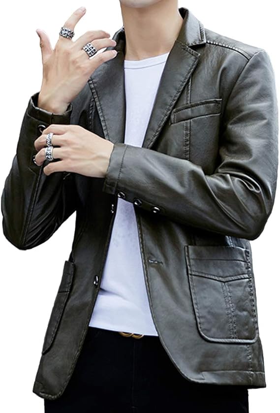 Amazon テーラードジャケット レザージャケット ライダースジャケット メンズ 防風 Pu革ジャン フェイクレザー 革ジャン 革ジャケット アウター レザーコー カジュアル 春秋 コート ジャケット 通販