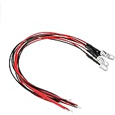 uxcell 5Pcs 5mm Pre Wired LED, White DC9-12V Clear Lens, Light Emitting Diodes