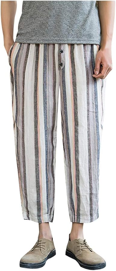 striped linen pants mens