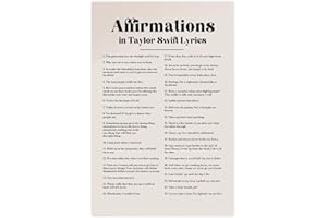 STORTNATE Taylor Poster Affirmations Swift Lyric 1 Music Posters Wall Art Decor Print Canvas Posters for Room Aesthetic Unframe:12x18inch(30x45cm)