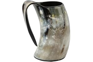 Real Horn Viking Drinking Mug Cups Ale Beer Wine Goblet Tankard Mead Medieval Burlap Tumbler Ox Horn Beaker Vessels A Handmad