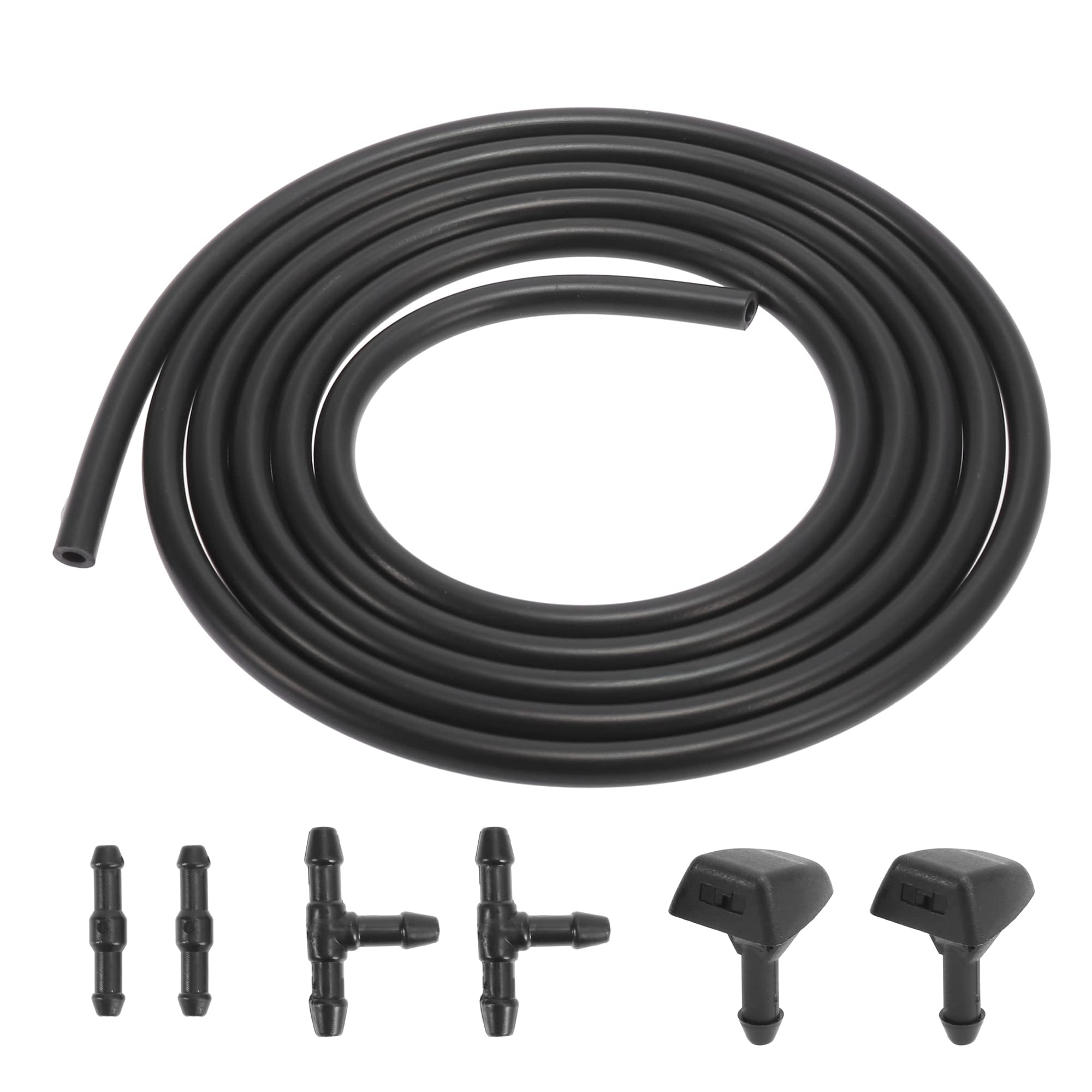 Photo 1 of X AUTOHAUX 7pcs Front Windshield Washer Nozzles for Volvo V50 C70 S40 2 Meters Windshield Washer Hose with 4pcs Connectors Replaces 30655605