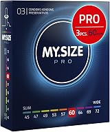 MY.SIZE PRO Condom Size 5 XL 60 mm 3 Count - Transparent Lubricated