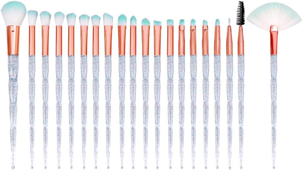 Gespout 20 Pieces Makeup Brushes Set Professional Colorful Handle Cosmetic Brush Kit Powder Brush Foundation Brush Eyeshadow Brushes Beauty Tool