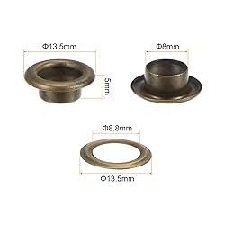 HARFINGTON 200 Set Color Round Grommets 8mm