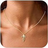 Yoosteel Valentines Gifts for Kids Teen Girls Her - Valentines Day Necklace 14K-Gold-Plated Dainty Bow Necklaces Cute Choker Small Tiny Bow Pendant Necklace Trendy Jewelry Gift for Teenage Girl Women