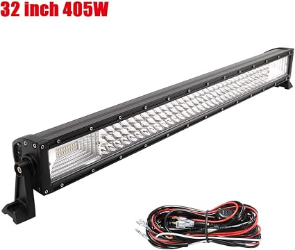 thumbnail: Willpower 32 Inch LED Licht Bar 405W - Gebogen Off-Road Verlichting Voor Trucks En 4x4