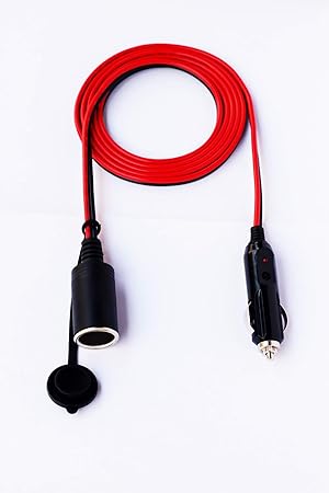 Amazon Dongge 12 24vシガーライター延長コード 2m 16awgヘビーデューティ車両用電源ケーブルのオスとメスのソケットアダプター 15aハイパワーシガープラグおよびソケット 車の掃除機 冷蔵庫 周波数変換器 空気清浄機 屋外キャンプ電気に適しています などな