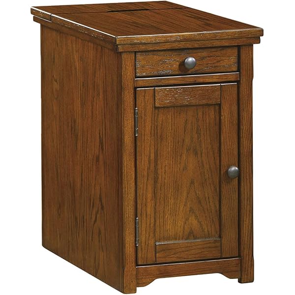 Signature Design by Ashley Kisper Square End Table 家具 木製 サイドテーブル 最大83