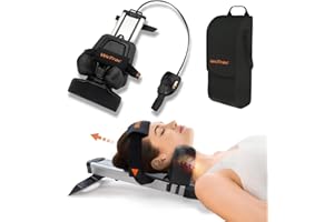 iSTIM WeTrac Cervical Neck Traction Device, Relaxer and Stretcher, Pain Relief for Spinal Decompression, Relieving Pinched Nerves, and Cervical Pain, Home Use, with Travel Bag