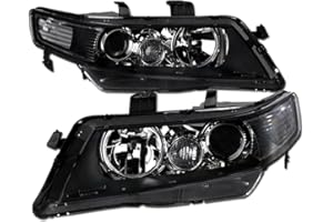 Alpha Owls Projector Headlights|Compatible With 2003 2004-2008 Acura TSX|8744284|Black Clear