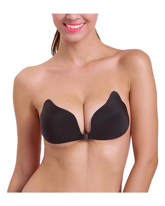 KISSLACE Trägerloser Demi-BH Kleben Silikon BH Selbstklebend Push Up für Abendkleider Ballkleider Brautkleider