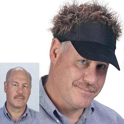 Starry ハゲ 専用 カツラ サンバイザー 帽子 ヘア カラー(ダークブラウン)