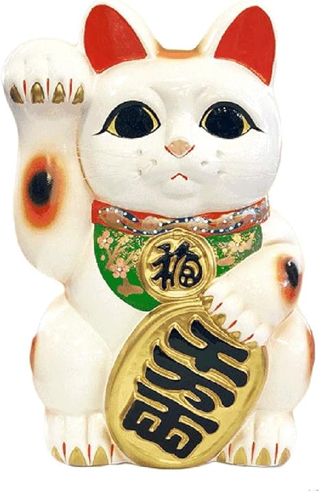 White lucky cat Clearance
