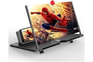 JUNRBX Screen Magnifier Mobile Projector Smartphone 3D HD Magnifier Support iPhone X / 8/8 Plus / 7/7 Plus / 6 / 6s / 6 Plus / 6s Plus and All Other Smartphones (-03)