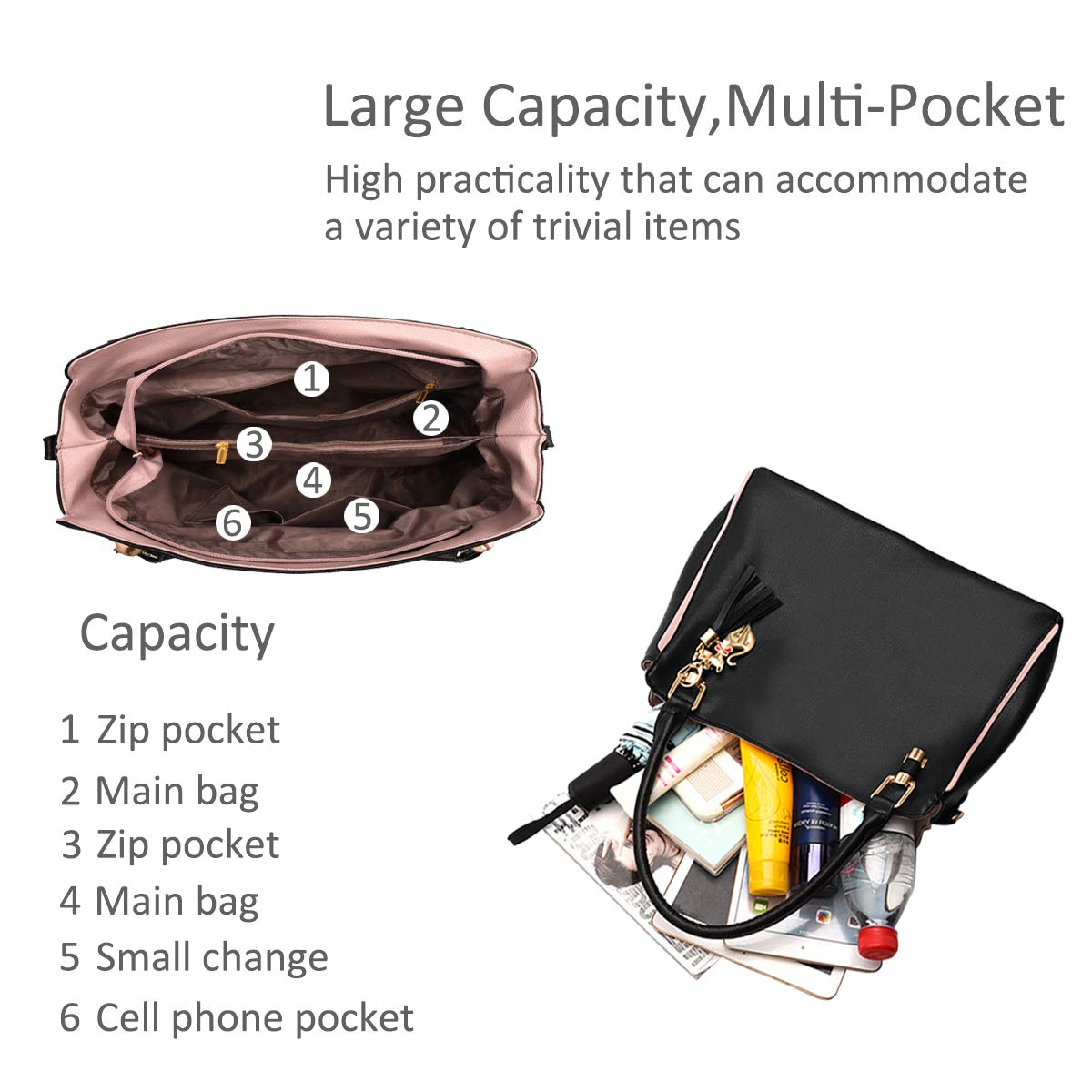 NICOLE & DORIS NICOLE&DORIS Hobos and Shoulder Bags for Women Fashion Handbags Large Tote Bag Ladies Shoulder Bag