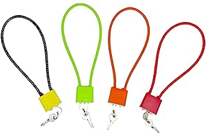 Lockforall Cable Gun Locks with Keys - Keyed Different 15" Cable Gun Safe Lock for Pistols, Rifles, and Shotguns, Home and Storage Firearm Locking and Safety, 15" * 4 Keyed Different Color