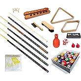 Pool Table - Premium Billiard 32 Pieces Accessory Kit - Pool Cue Sticks Bridge Ball Sets