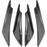 Saihisday 4PCS Car Front Bumper Side Canards Carbon Fiber Color Front Bumper Splitter Fins Lip Trim, Universal Fit
