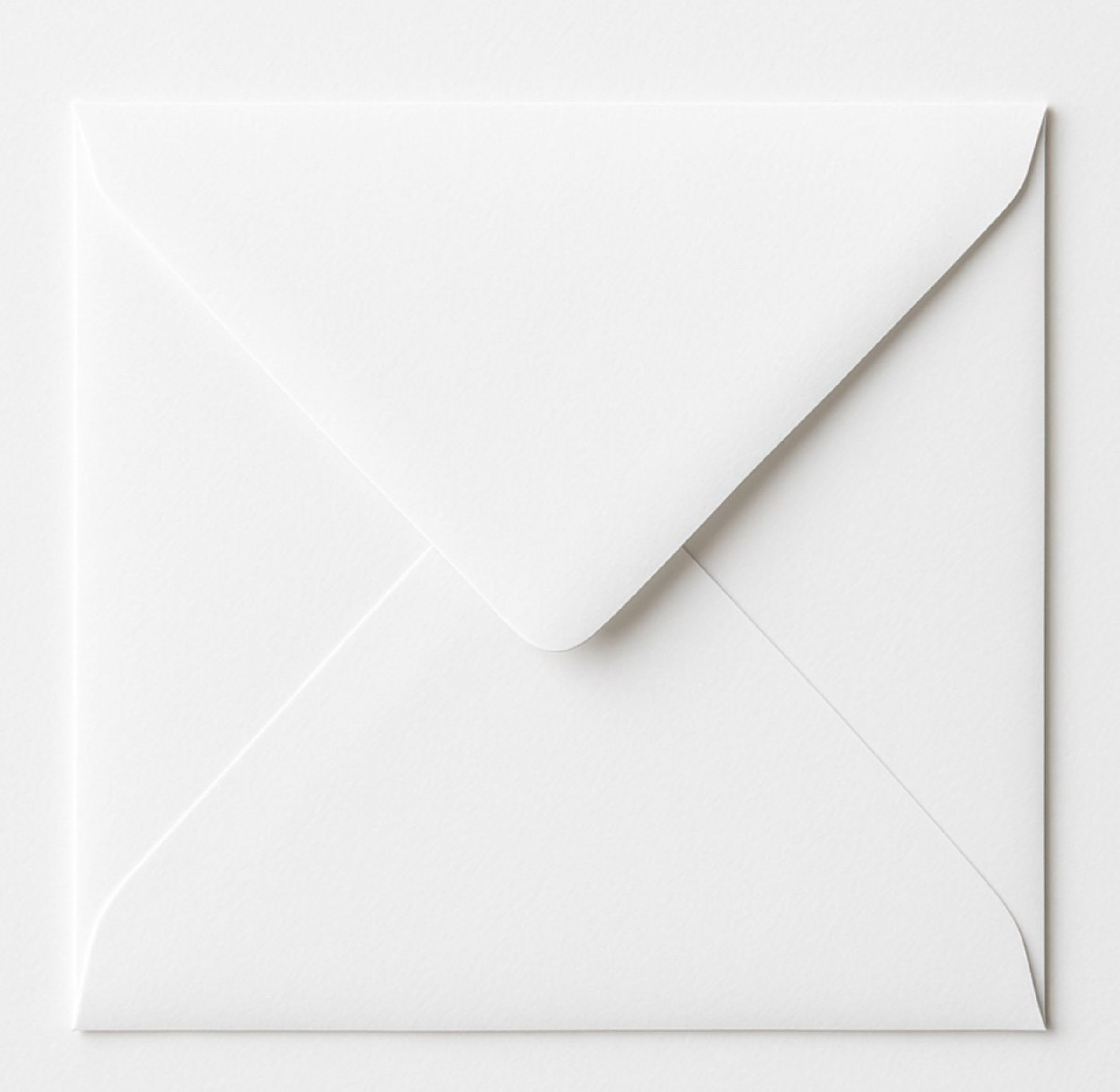 25 Pack 6x6 Inch Square White Envelopes 155mm x 155mm Gummed 100gsm