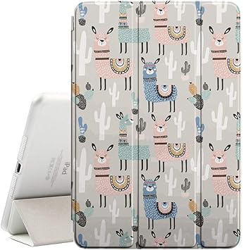 Amazon Com Compatible With Apple Ipad Mini 1 2 3 Leather Smart Cover Hard Back Case With Sleep Wake Function Llama Cactus Computers Accessories