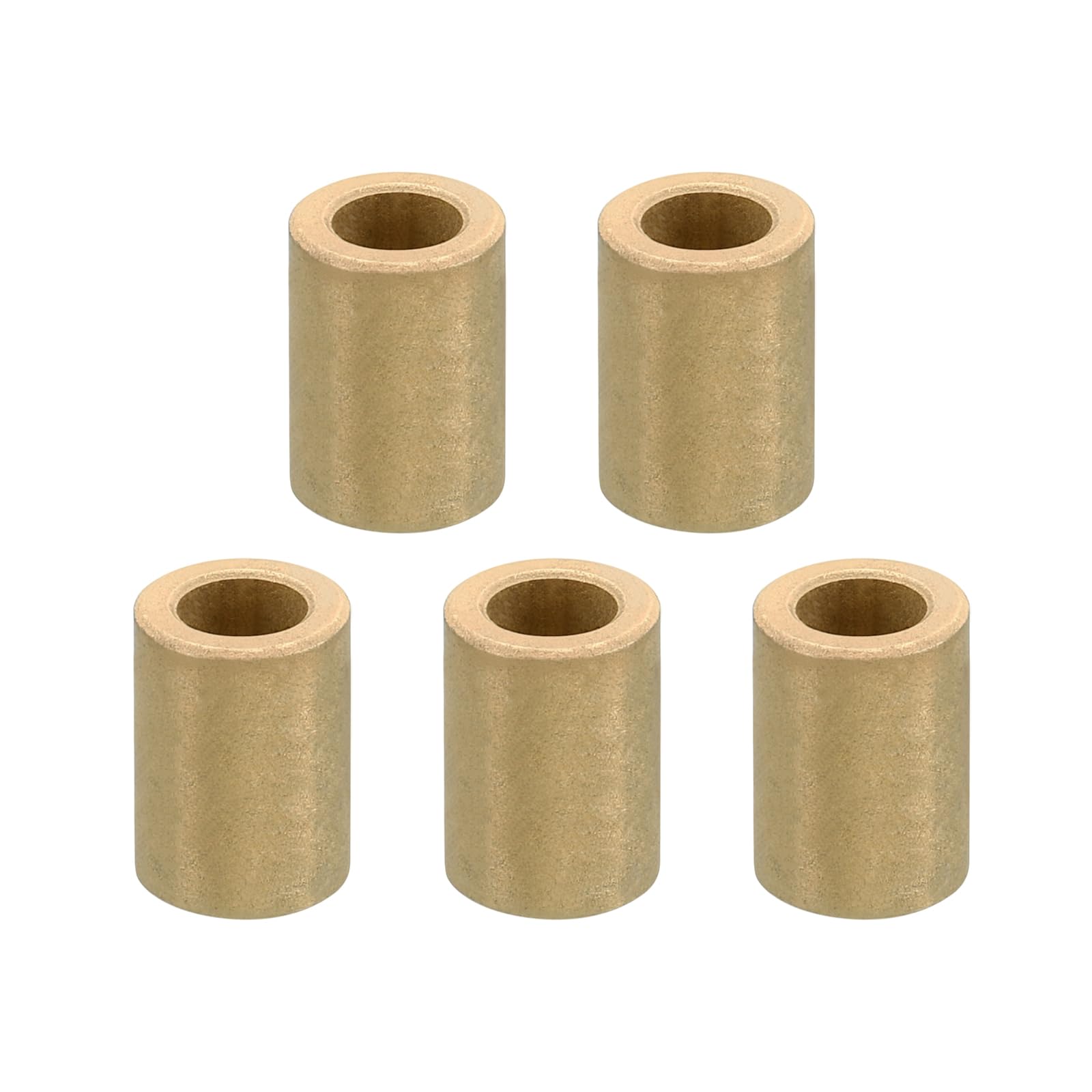 PATIKIL M6 Brass Spacers, 5 Pcs Metal Spacer Brass 6mm ID x 10mm OD x 15mm L Brass Spacers Screw Standoff for 1/4inch or M6 Screw Bolts