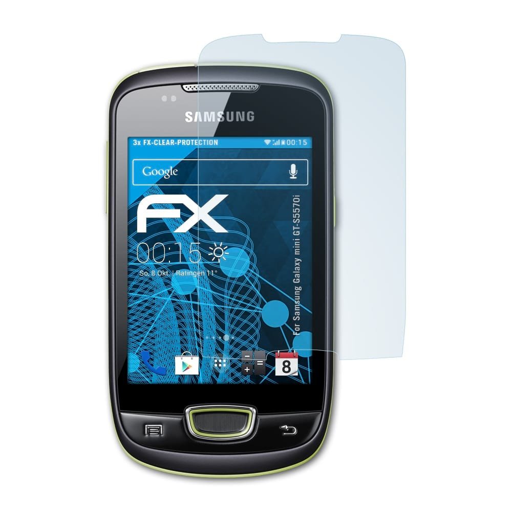 atFoliX Screen Protection Film for Samsung Galaxy mini (GT-S5570i) Screen  Protector - 3 x FX-Clear crystal clear Protector Film: Amazon.co.uk:  Electronics