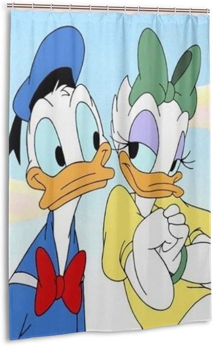 Amazon Co Jp 壁紙ドナルドダックとデイジーダック シャワーカーテン 防カビ 防水 おしゃれ かわいい 浴室カーテン 軽量 速乾 取付簡単 122x1cm ホーム キッチン