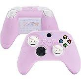 GeekShare Protective Skin Grips Set Compatible with Xbox Series X/S Controller, Sweet Purple Silicone Cover Case for Xbox Controller with 2 Thumb Grip Caps and 2 Stickers - Mikko
