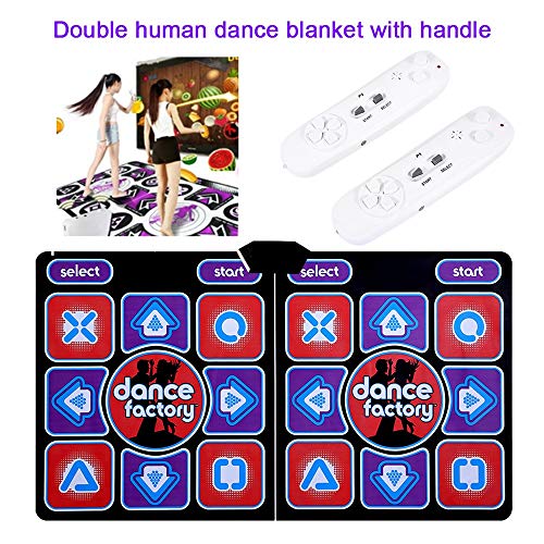 SODIAL Double Human Dance Blanket Pads Computer Tv Slimming Dancer Blanket Mat Pad with Two Handle
