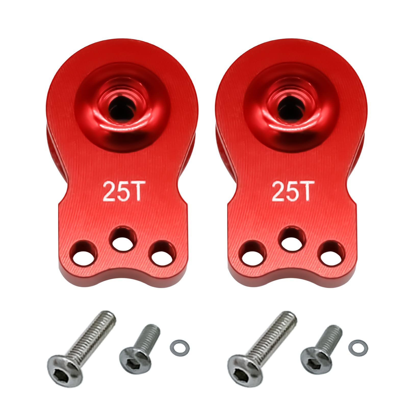 Aluminum 25T Servo Saver 3 Holes Adjustable Hi-Torque Servo Horn Compatible with 1/8 1/10 RC Car Crawler SCX10 Boat Capra TRX4 TRX6 RC Boat Parts