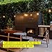 Brightech Ambience Pro - Waterproof Solar LED Outdoor String Lights - Hanging 2W Vintage Edison Filament Bulbs - 27 Ft - Create Market Ambience On Your Deck, Pergola