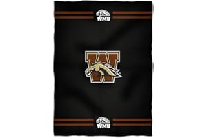 Vive La Fete College Blanket, Officially Licensed Western Michigan Broncos, Warm & Lightweight Throw Measuring 40" X 58" from
