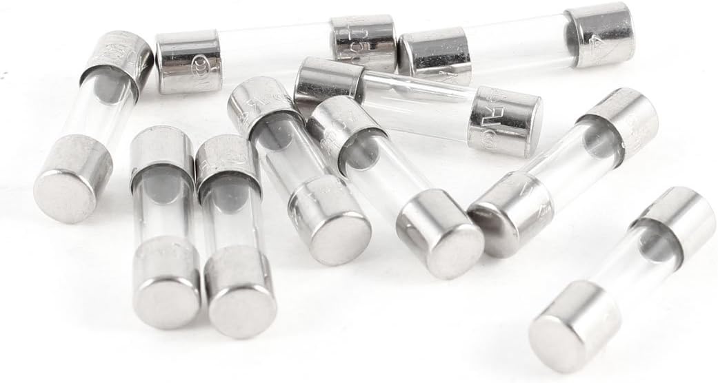 QUARKZMAN 10 Stück Glasrohrsicherungen 5x20mm 6.3A 250V - Für Haushaltselektronik