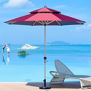 JHKGY Sombrillas telescópicas plegables para patio, patio, mesa de