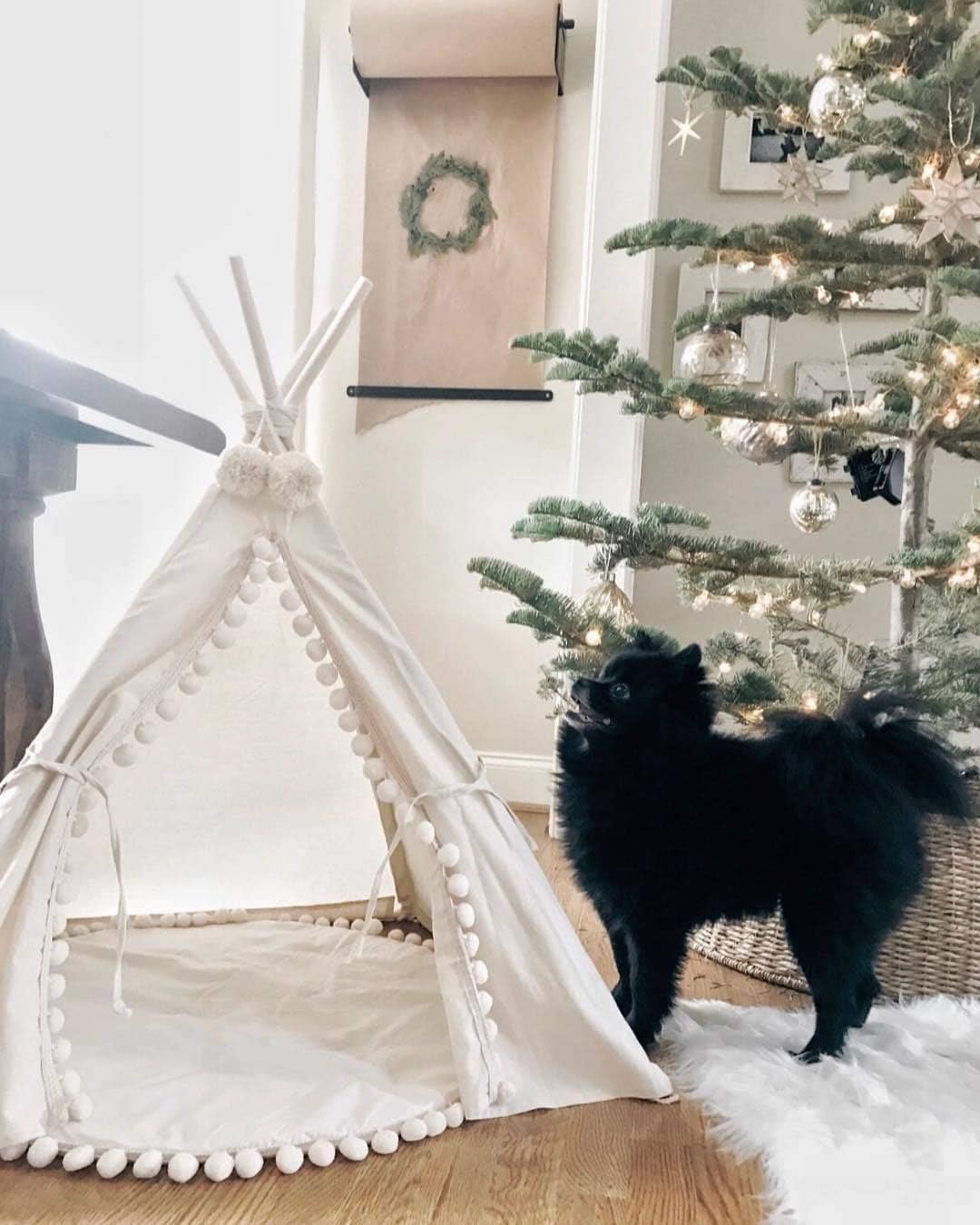 MINICAMP Dog House Indoor Den, Cozy Dog Tent Bed, Stylish Pet & Cat Teepee Cave, Cute Puppy Igloo for Small and Large Dogs - Image 3