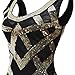 eforpretty Women's 1920s V Neck Sequined Beaded Embellishment Gatsby Flapper Dress