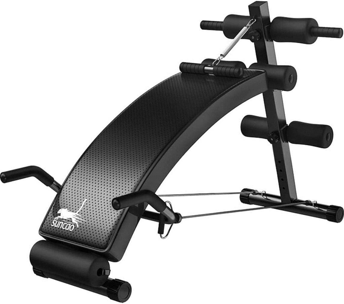 KWEE Foldable Weight Bench, Adjustable Sit Up Bench, Abdominal Training Workout Slant Bench, Decline Curved Ab Bench for Whole Body Exercise