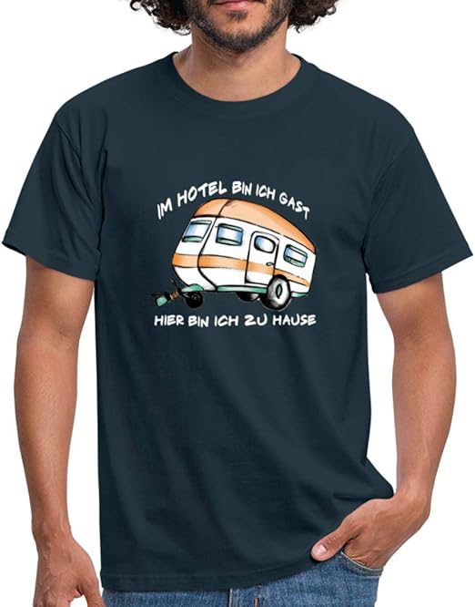 Camping Camper Sprüche Wohnwagen Urlaub Männer TShirt Amazon.de