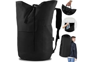 JOINPRO Laundry Bag Backpack, 125L, Extra Large with Shoulder Straps, Adjustable & Extendable Design, Hamper 3 Pockets for Laundromat, College, Travel, Camping