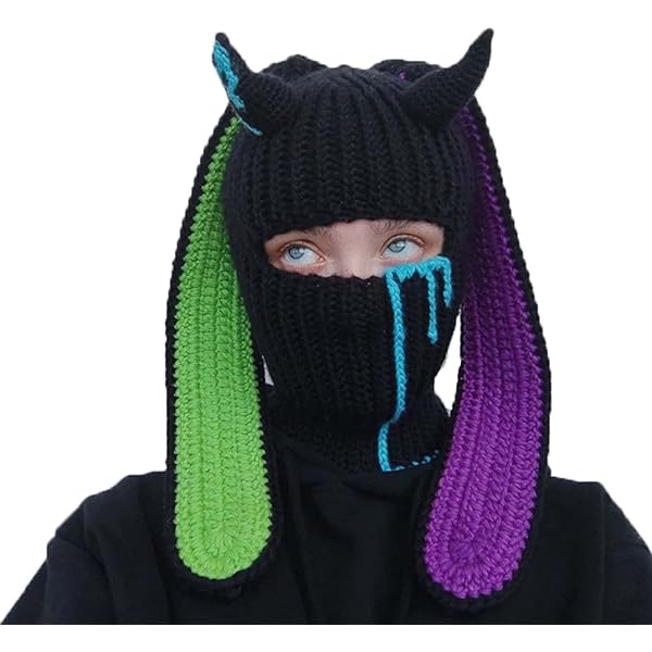HISYI Rabbit Balaclava Halloween Balaclava Long Ears Hat