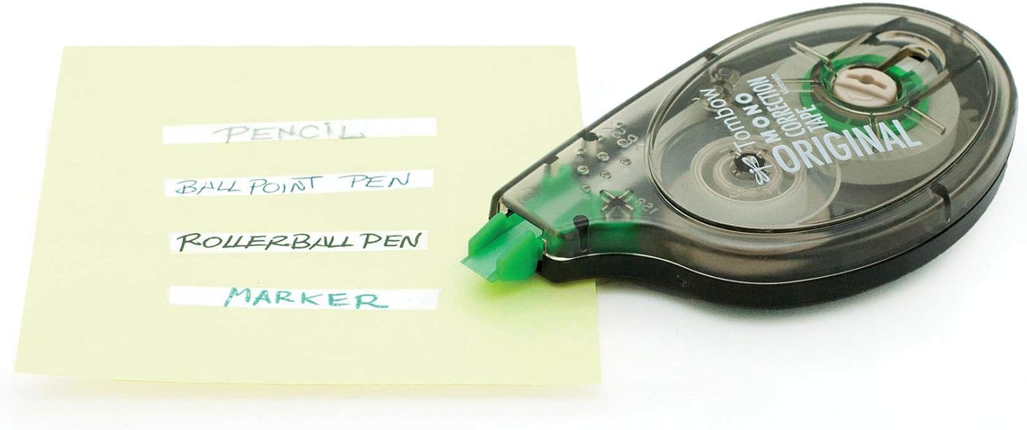 Tombow 68626 MONO Original Correction Tape, 4-Pack. Easy to Use Applicator for Instant Corrections : White Out : Office Products