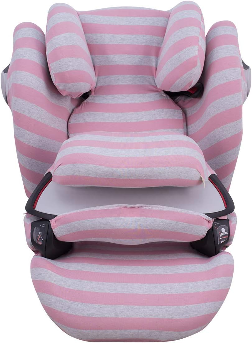 JYOKO KIDS Funda de algodón para silla de coche compatible con Cybex Pallas M - S Fix y Pallas B - Fix (Pink Island)