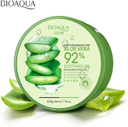 Extractos De Aloe Vera Bioaqua 92 Hidratante Para Eliminar Manchas De Acne Crema De Noche Para La Cara Reposicion Relajante Gel De Larga Duracion 220 G Amazon Es Belleza