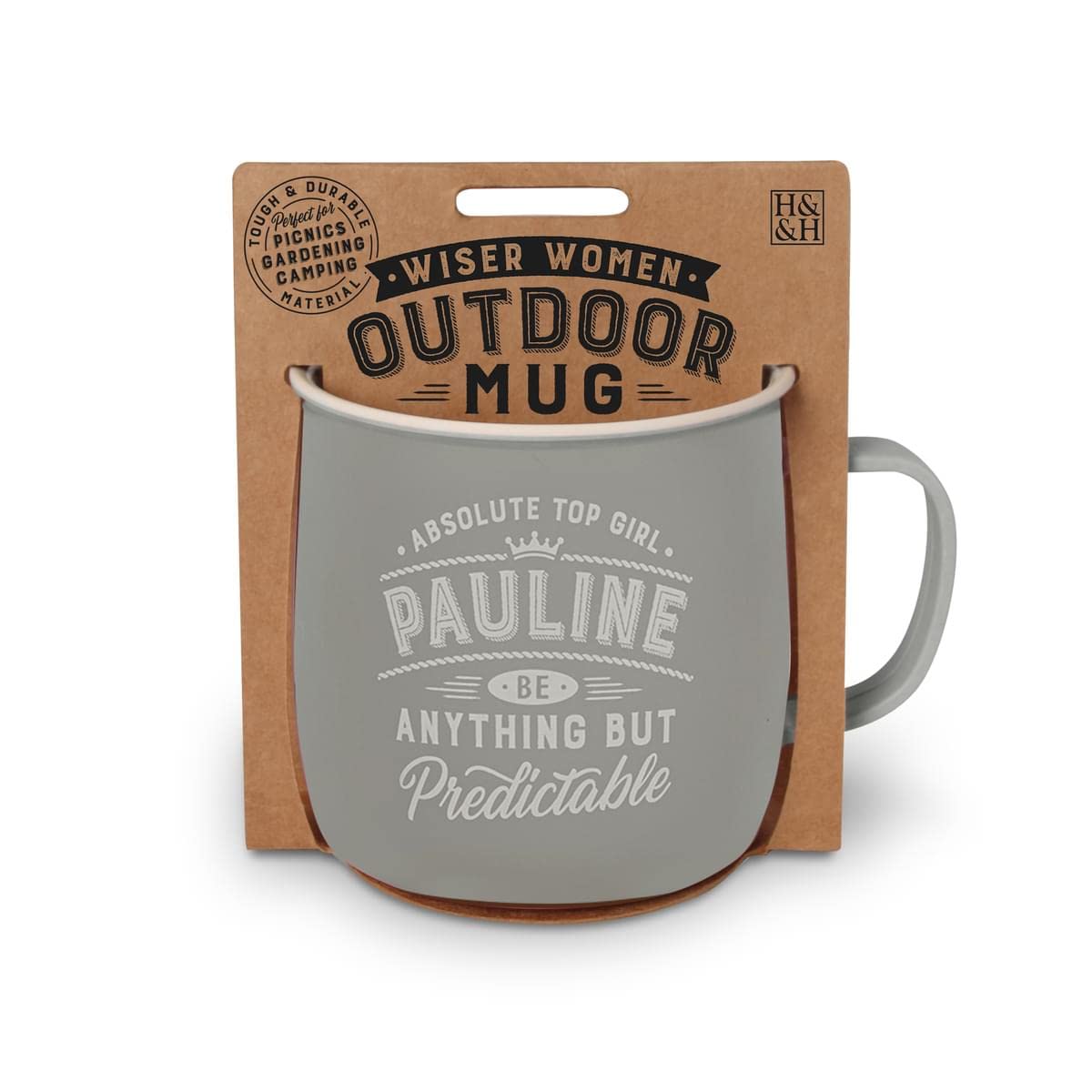 History & Heraldry Personalised Outdoor Mug (Pauline)