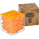 ThinkMax Money Maze Puzzle Box for Kids and Adults, Perfect Money Holder Maze Puzzle Gift Box (Orange)
