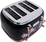 Charles Bentley Kettle And Toaster Set Black Gold 1.7 L Kettle 4 Slice Toaster view 7