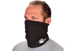 Ergodyne Chill Its 6489 Cooling Neck Gaiter or Face Covering, Two Layers, Adjustable Nose Clip for Secure Fit